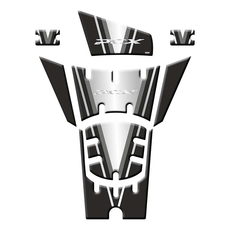 Gogo Tank Pad 002 8 Parça Honda Pcx 125 2025 Siyah Gri Beyaz