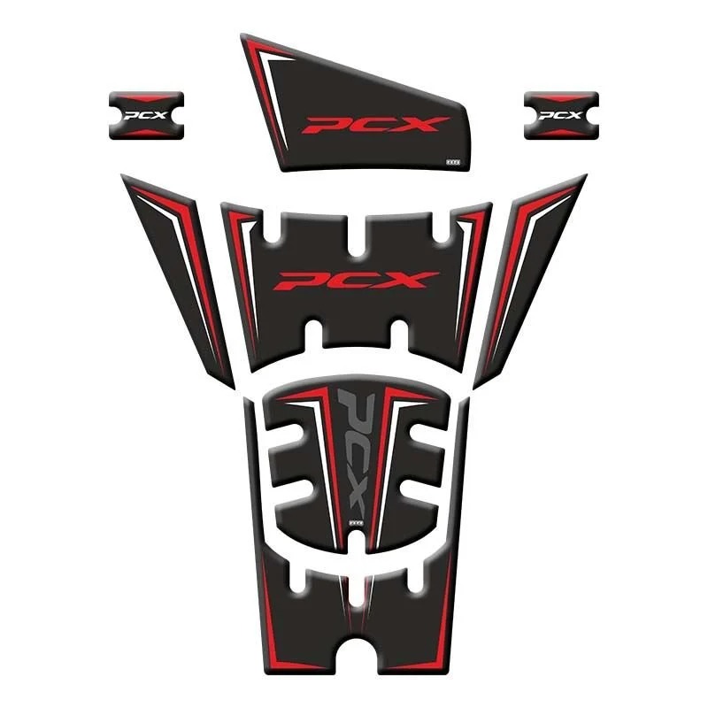 Gogo Tank Pad 003 8 Parça Honda Pcx 125 2025 Siyah Kırmızı Gogo Tank Pad 003 8 Parça Honda Pcx 125 2025 Siyah Kırmızı