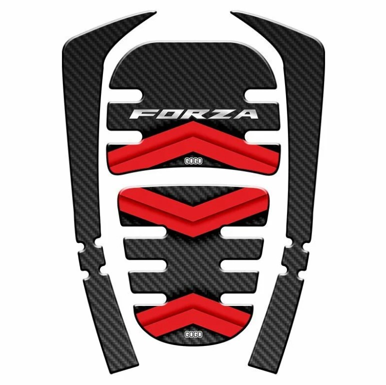 Gogo Tank Pad 4 Parça 009 Siyah Kırmızı Honda Forza 250 2021-2024