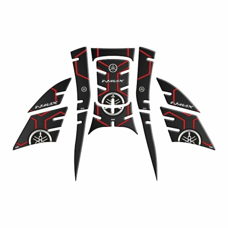 Gogo Tank Pad Set 003 Siyah-kırmızı-gri Karbon Desenli Yamaha Nmax 125 155 2021-2023 Gogo Tank Pad Set 003 Siyah-kırmızı-gri Karbon Desenli Yamaha Nmax 125 155 2021-2023
