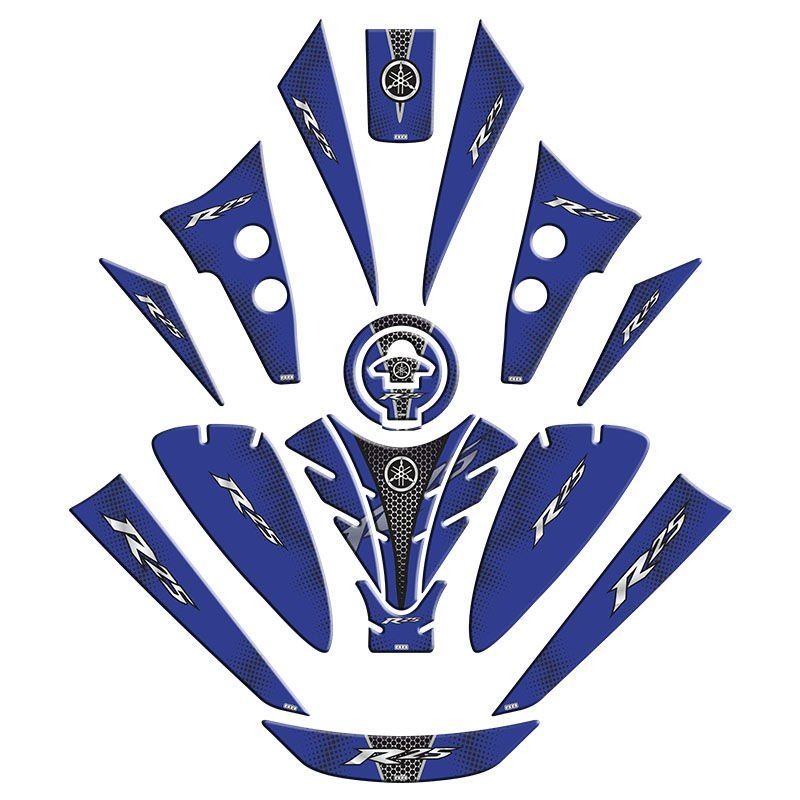 Gogo Tank Pad Set 004 Yamaha Yzf-r25 2019-2024 Mavi Karbon