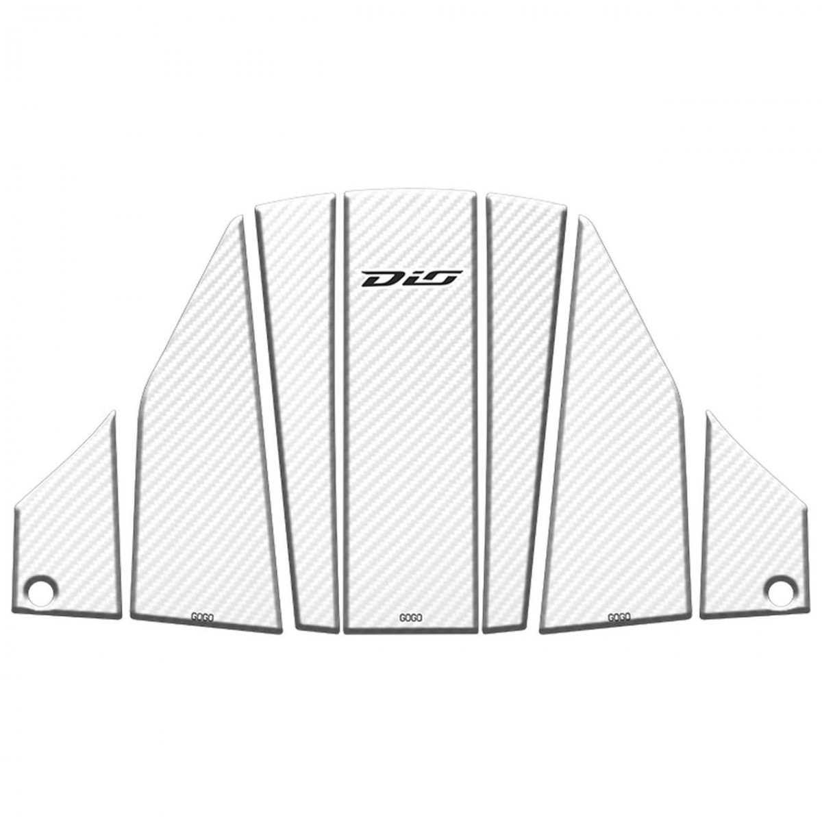 Gogo Tank Pad Seti 001 7 Parça Beyaz-siyah Karbon Desenli Honda Dıo 110 Gogo Tank Pad Seti 001 7 Parça Beyaz-siyah Karbon Desenli Honda Dıo 110
