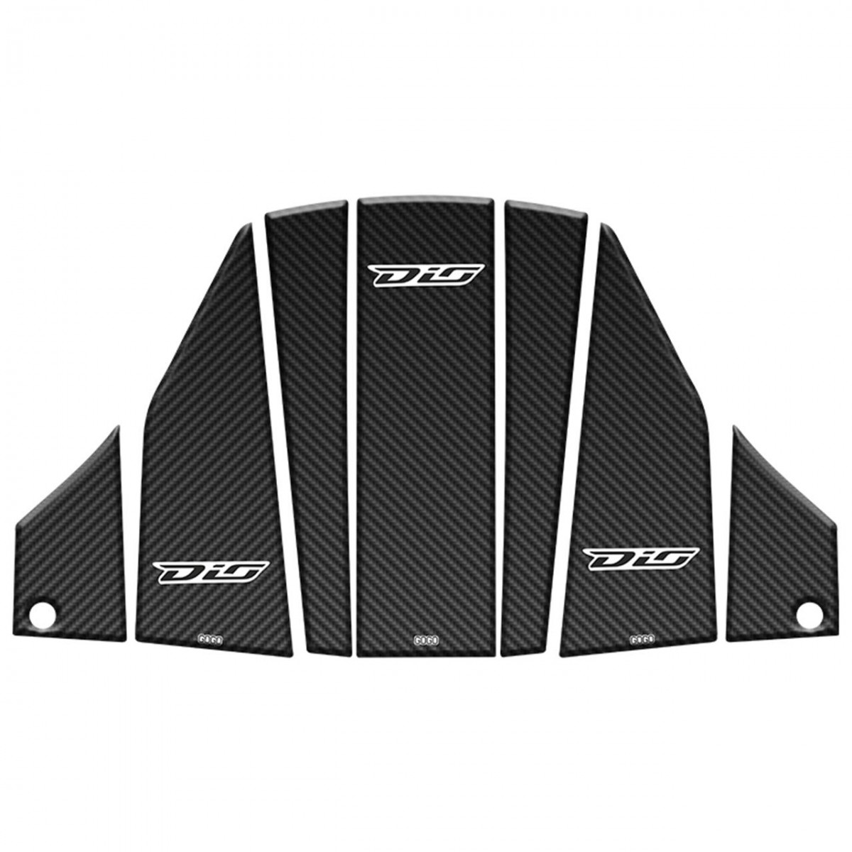 Gogo Tank Pad Seti 002 Siyah-karbon 7 Parça Honda Dıo 2021-2023