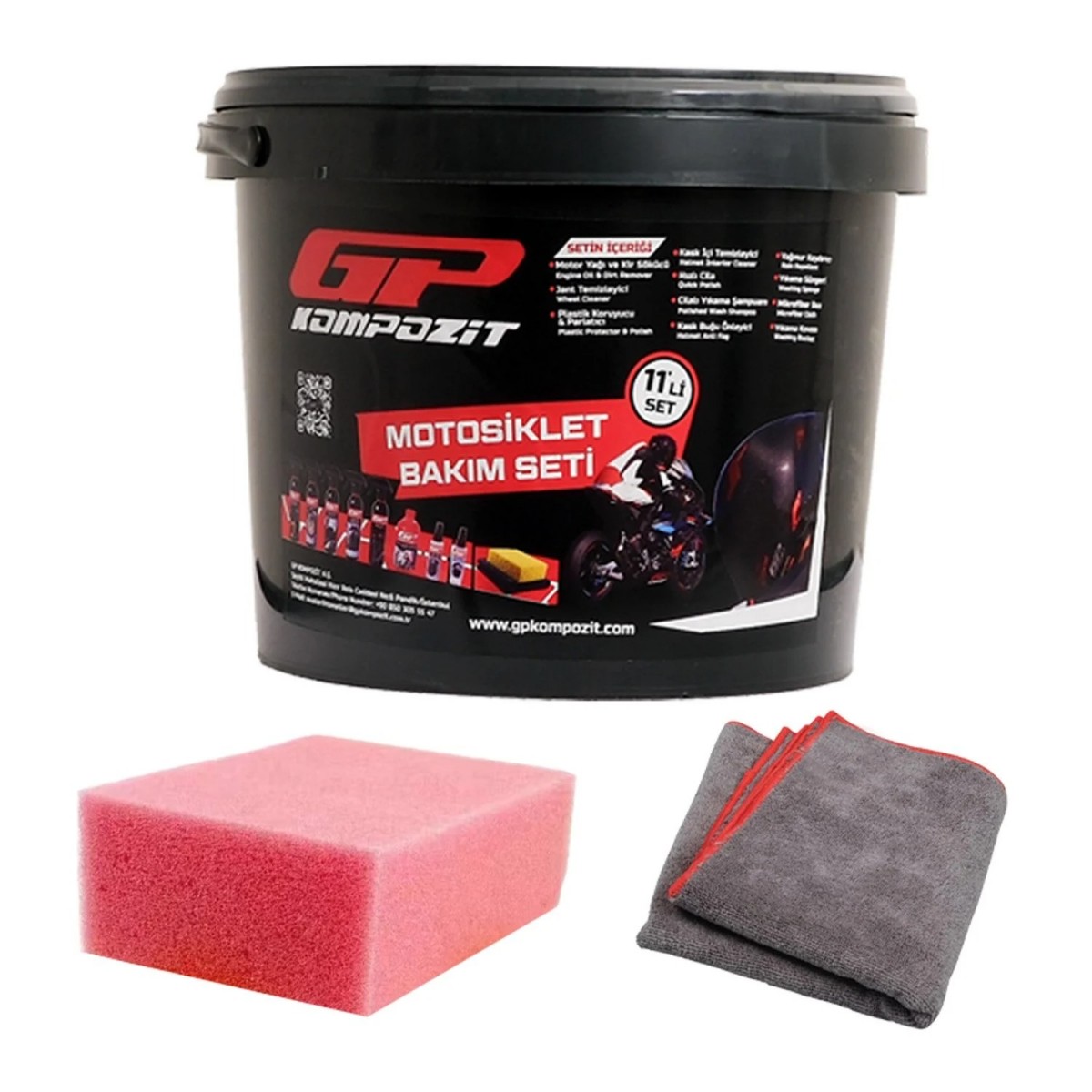 Gp Kompozit 11 Parça Motosiklet Bakım Ve Temizlik Seti