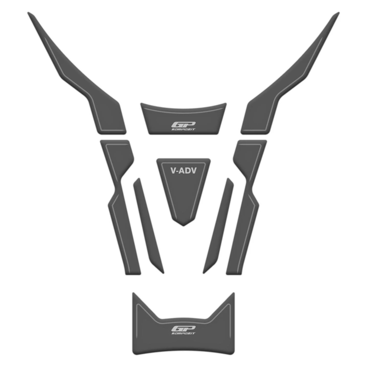 Gp Kompozit Rks Freccıa 150 2022-2024 Uyumlu Tank Pad Gri
