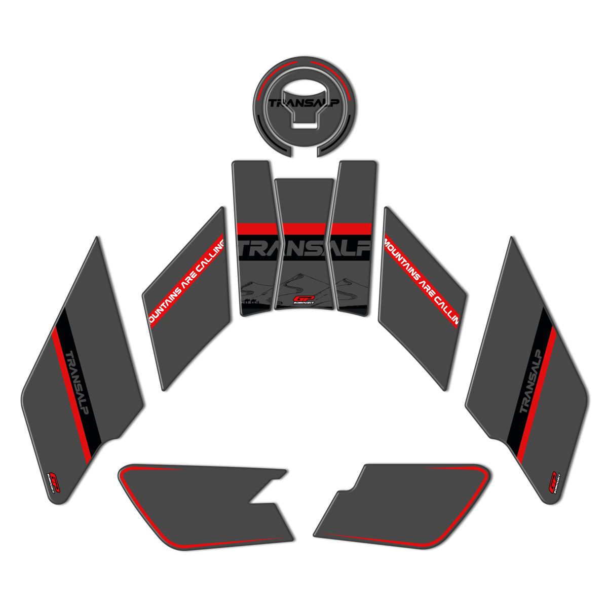 Gp Kompozit Tank Pad Gri Honda Xl 750 L Transalp 2023-2024