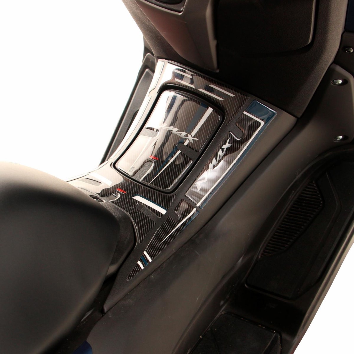 Gp Kompozit Tank Pad Set Karbon Desenli Gri Beyaz Yamaha Nmax 125 155 2021 2024