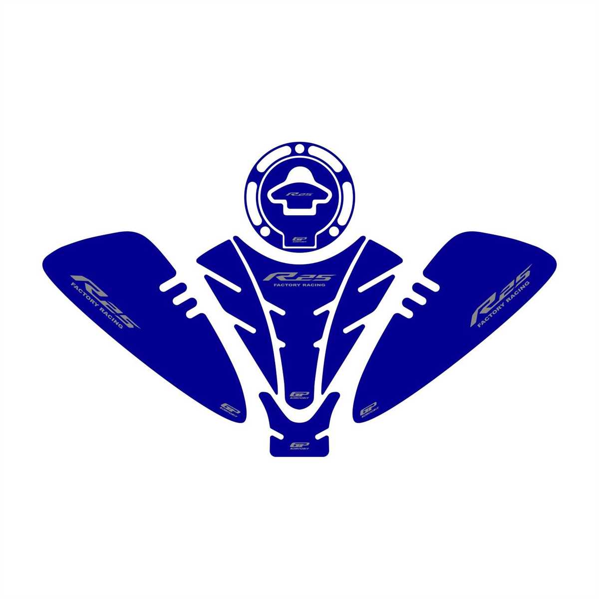 Gp Kompozit Tank Pad Seti Mavi Yamaha R25 2019-2024