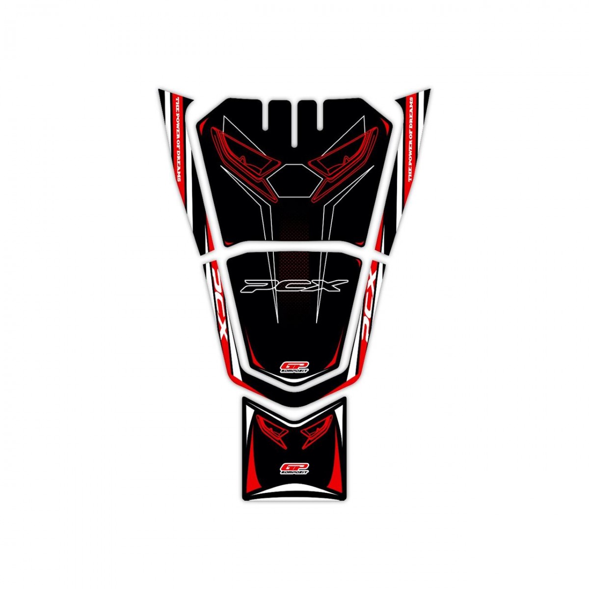 Gp Kompozit Tank Pad Siyah-kırmızı Honda Pcx 125 2021-2024