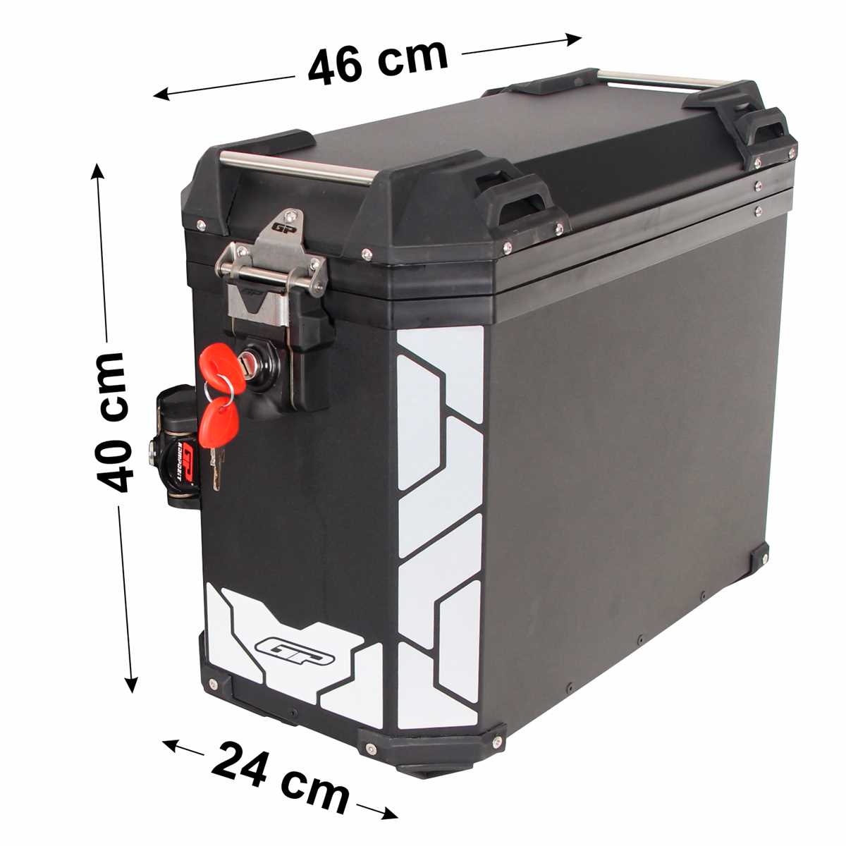 Gp Kompozit Yan Çanta Seti Alüminyum Siyah 40lt X 2