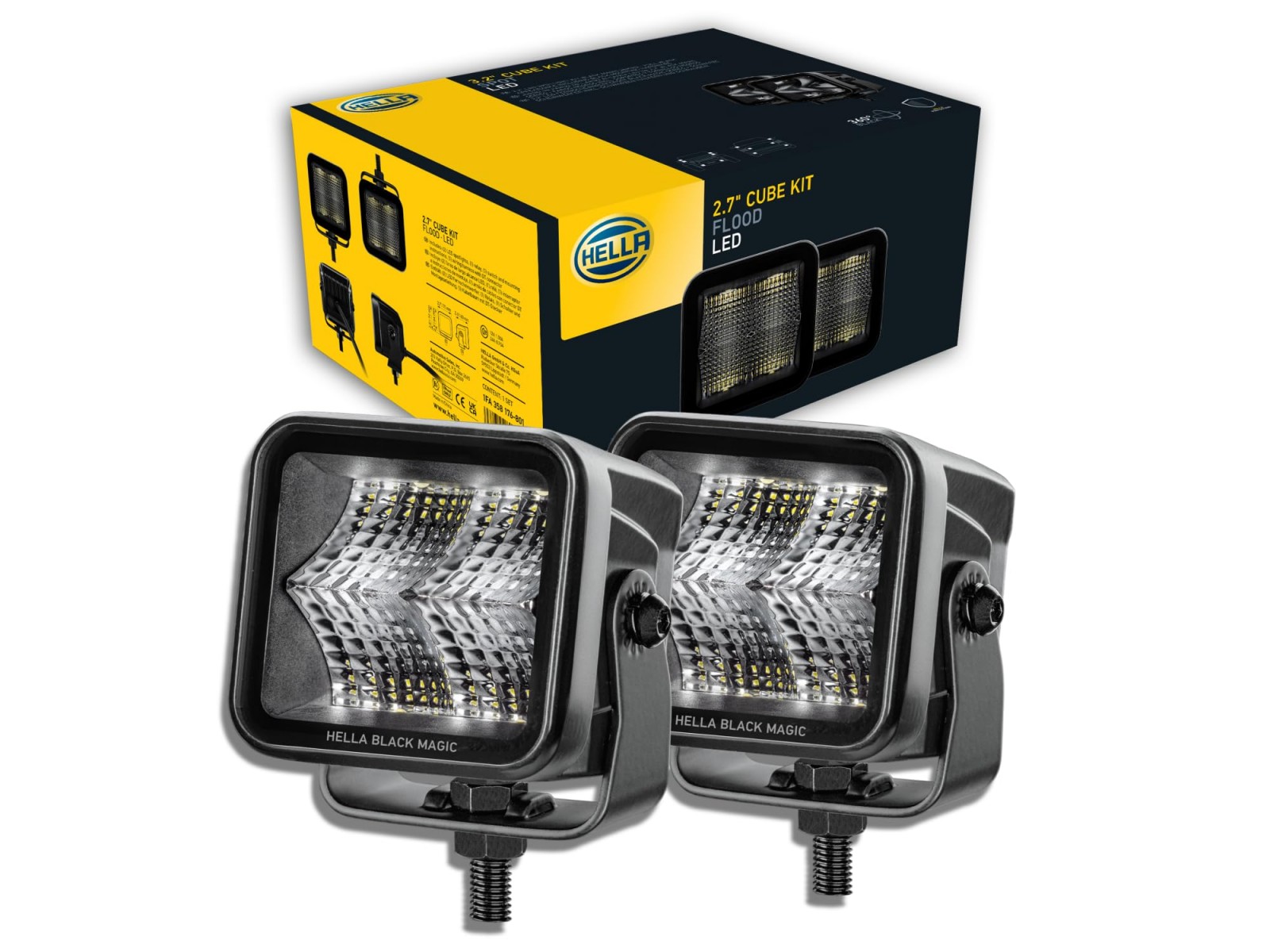 Hella Sis Farı Takım Kare 4 Ledli 1500 Lm Soketli