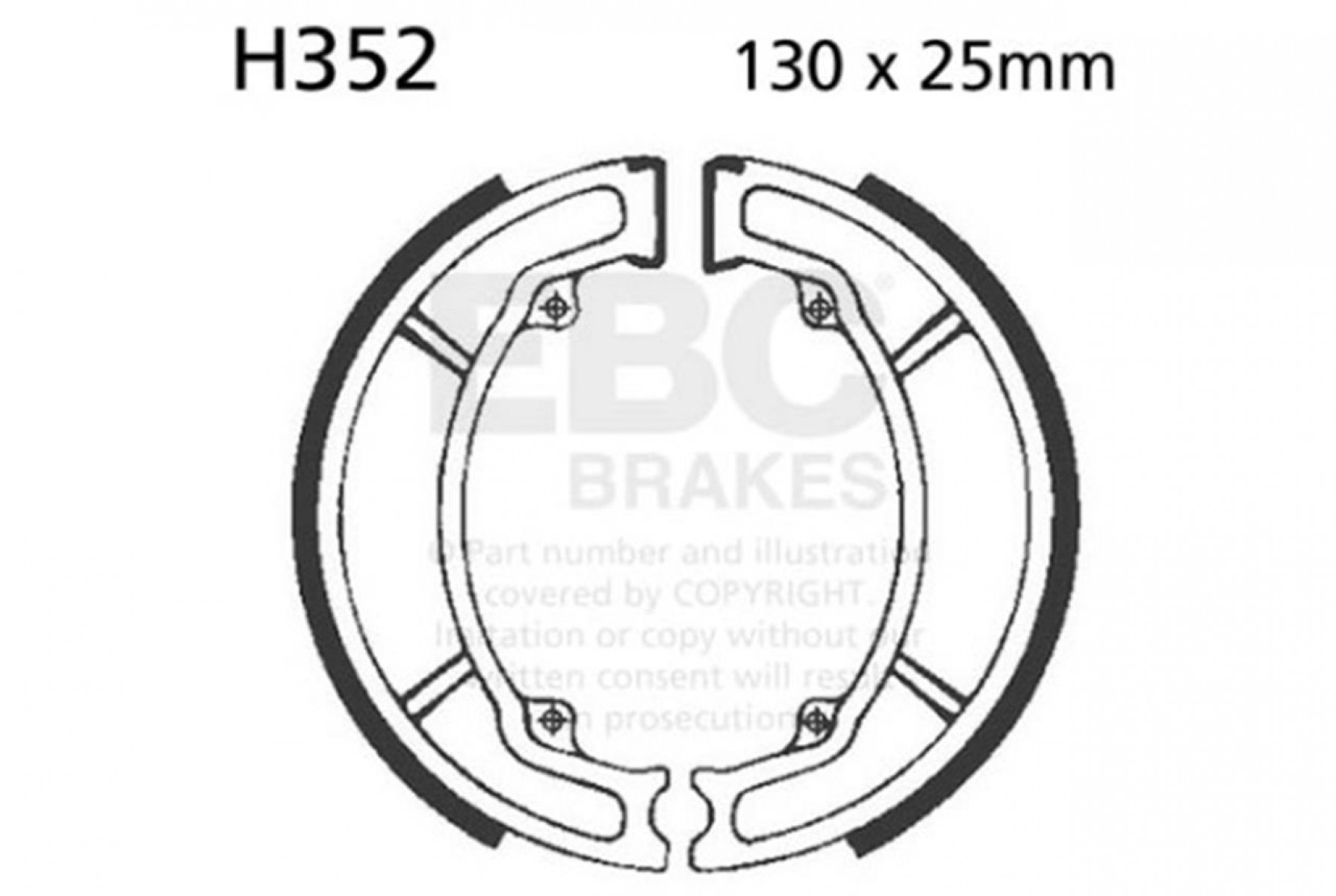Hero Pleasure100 Arka Fren Balatası Ebc