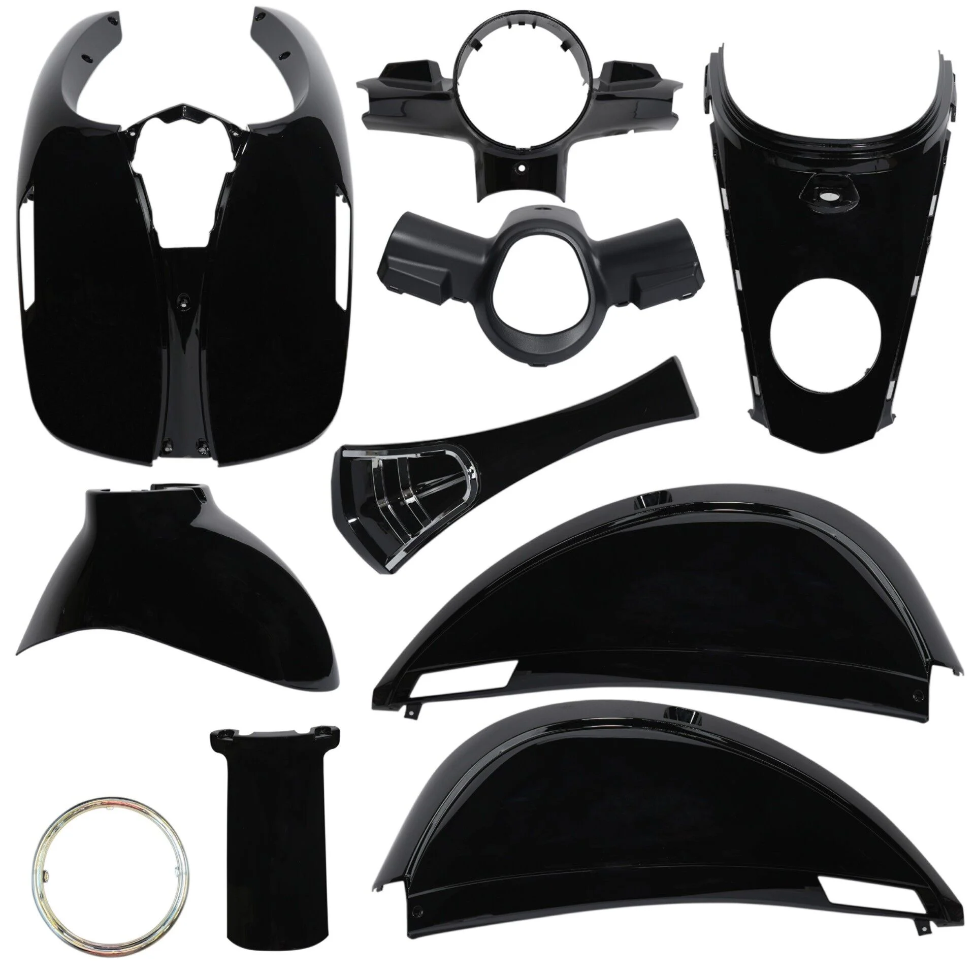 Kuba Blueberry Siyah Kaporta Seti Boyalı Aksam Motospartan