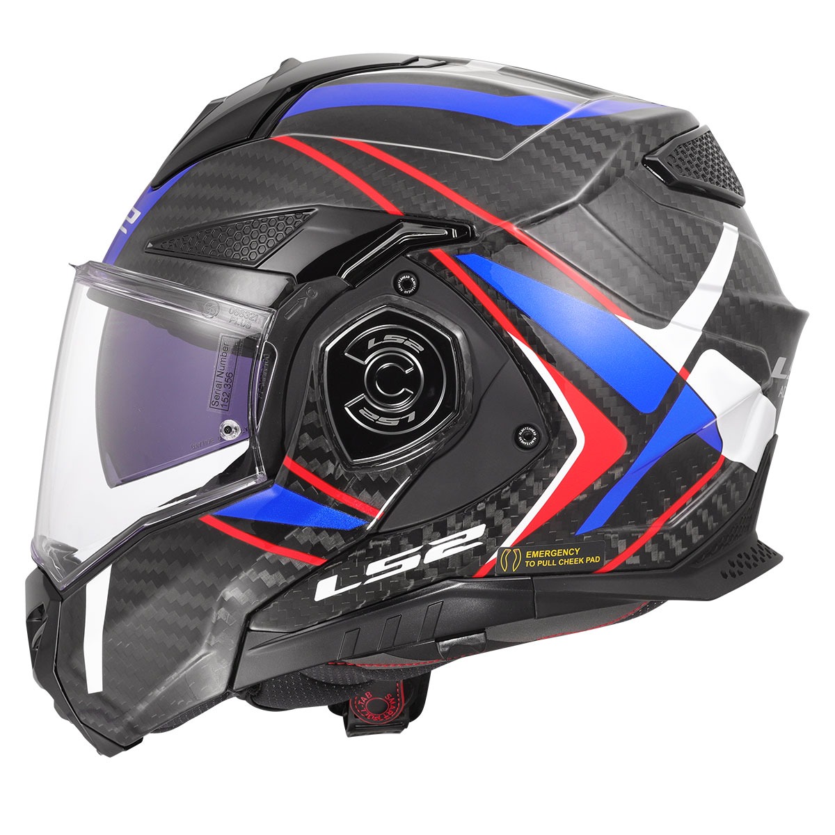 Ls2 Advant X Karbon Future 2 Beyaz Mavi Çene Açılır Kask