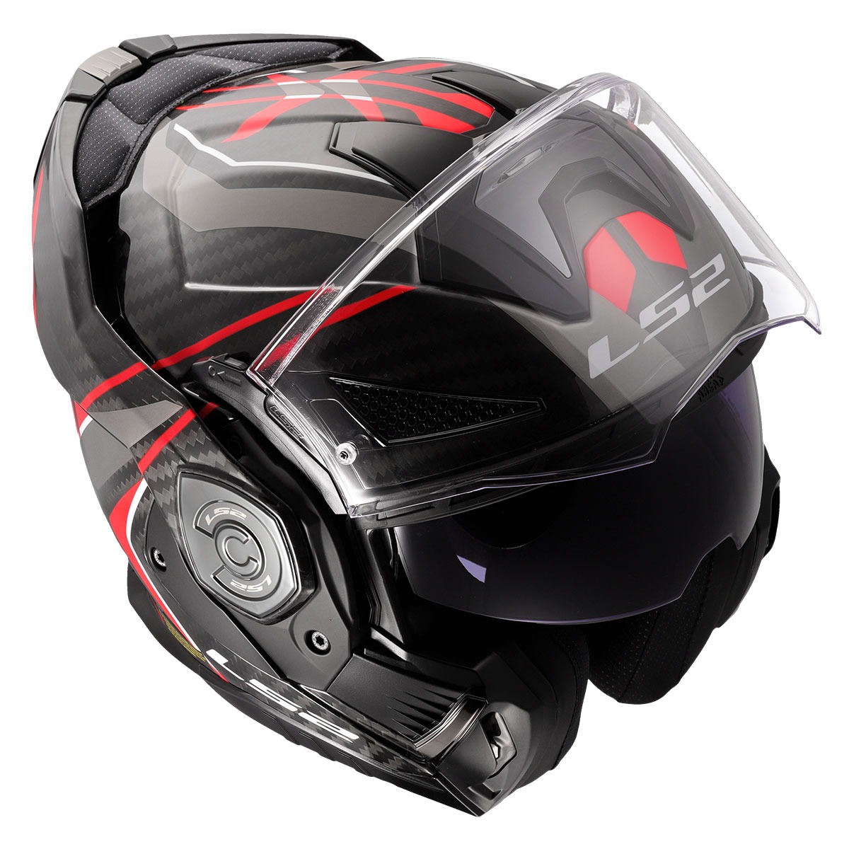 Ls2 Advant X Karbon Future 2 Kırmızı Çene Açılır Kask 2X-LARGE