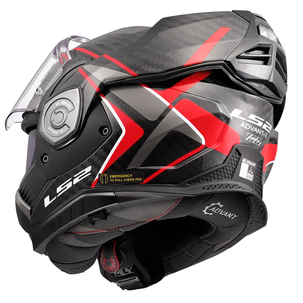 Ls2 Advant X Karbon Future 2 Kırmızı Çene Açılır Kask 2X-LARGE
