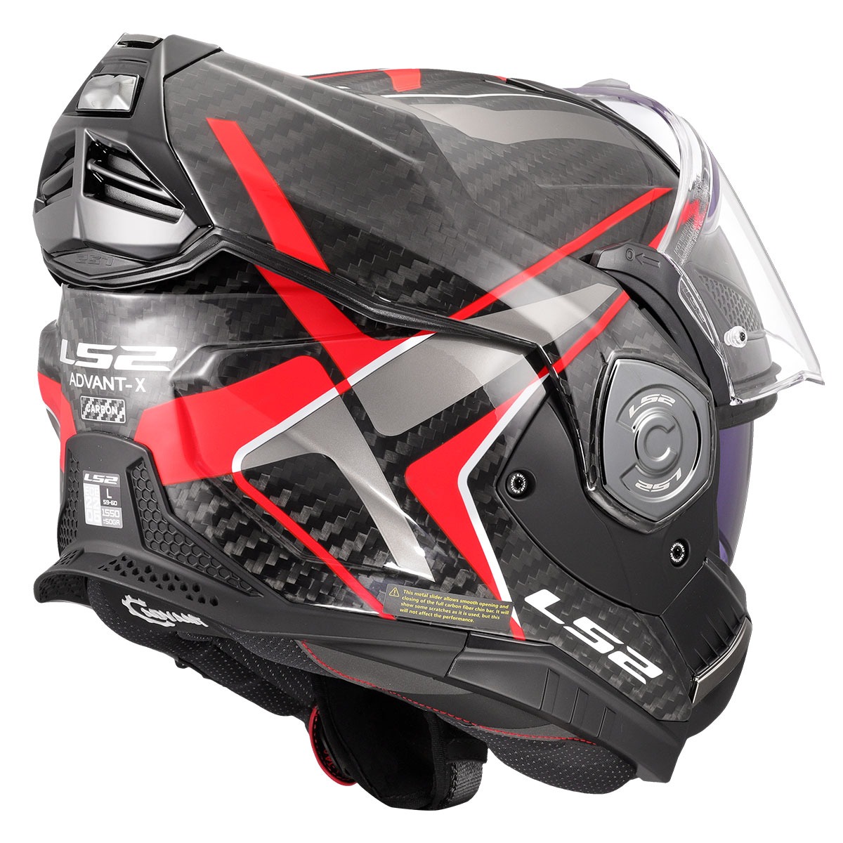 Ls2 Advant X Karbon Future 2 Kırmızı Çene Açılır Kask 2X-LARGE