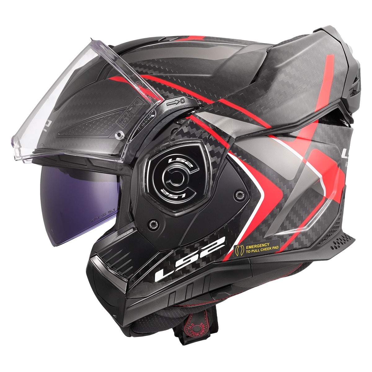Ls2 Advant X Karbon Future 2 Kırmızı Çene Açılır Kask 2X-LARGE