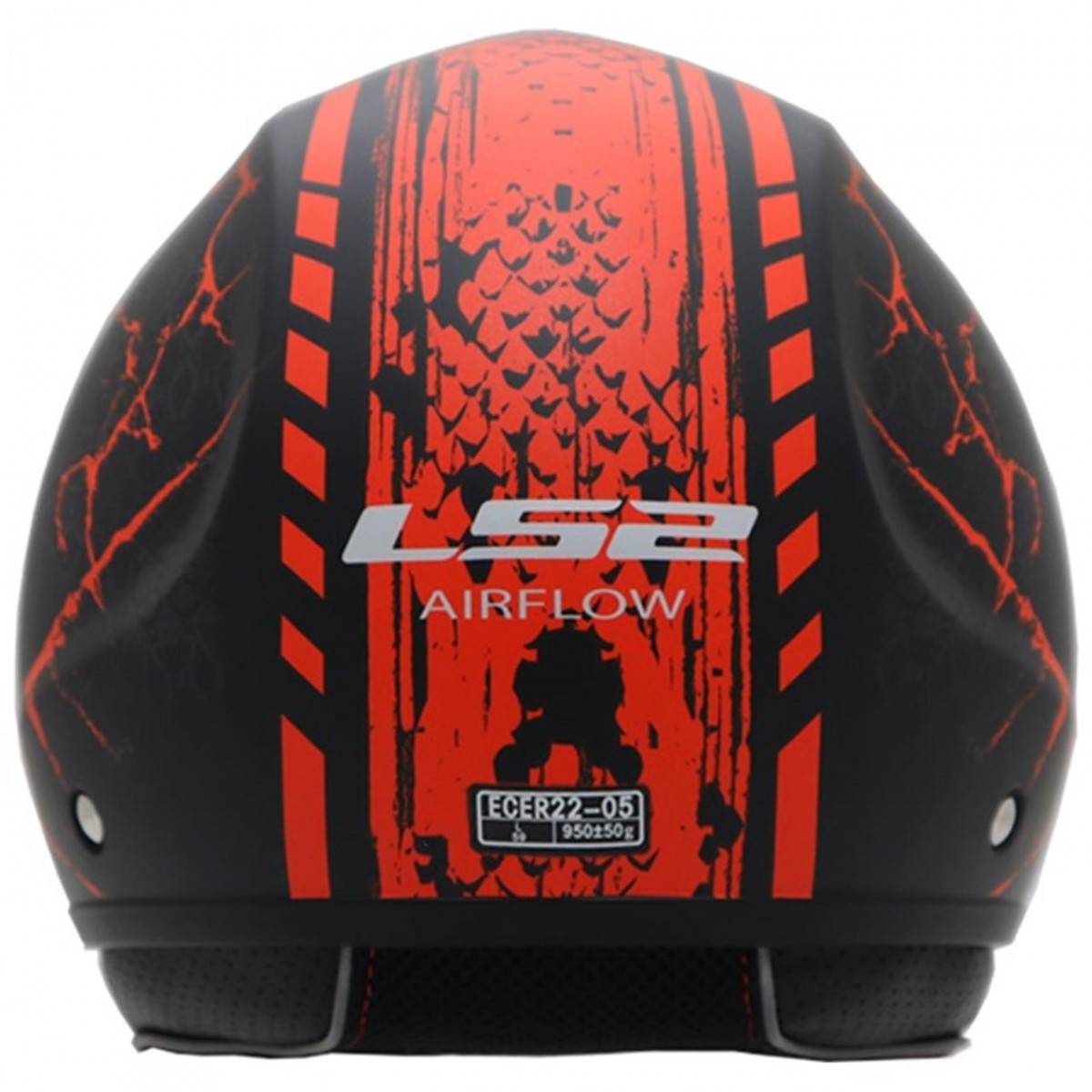 Ls2 Aırflow Snake Yarım Kask Mat Siyah-kırmızı
