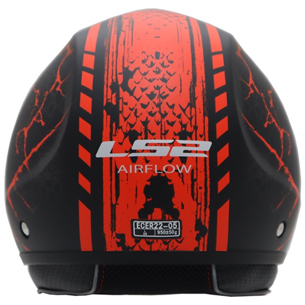 Ls2 Aırflow Snake Yarım Kask Mat Siyah-kırmızı