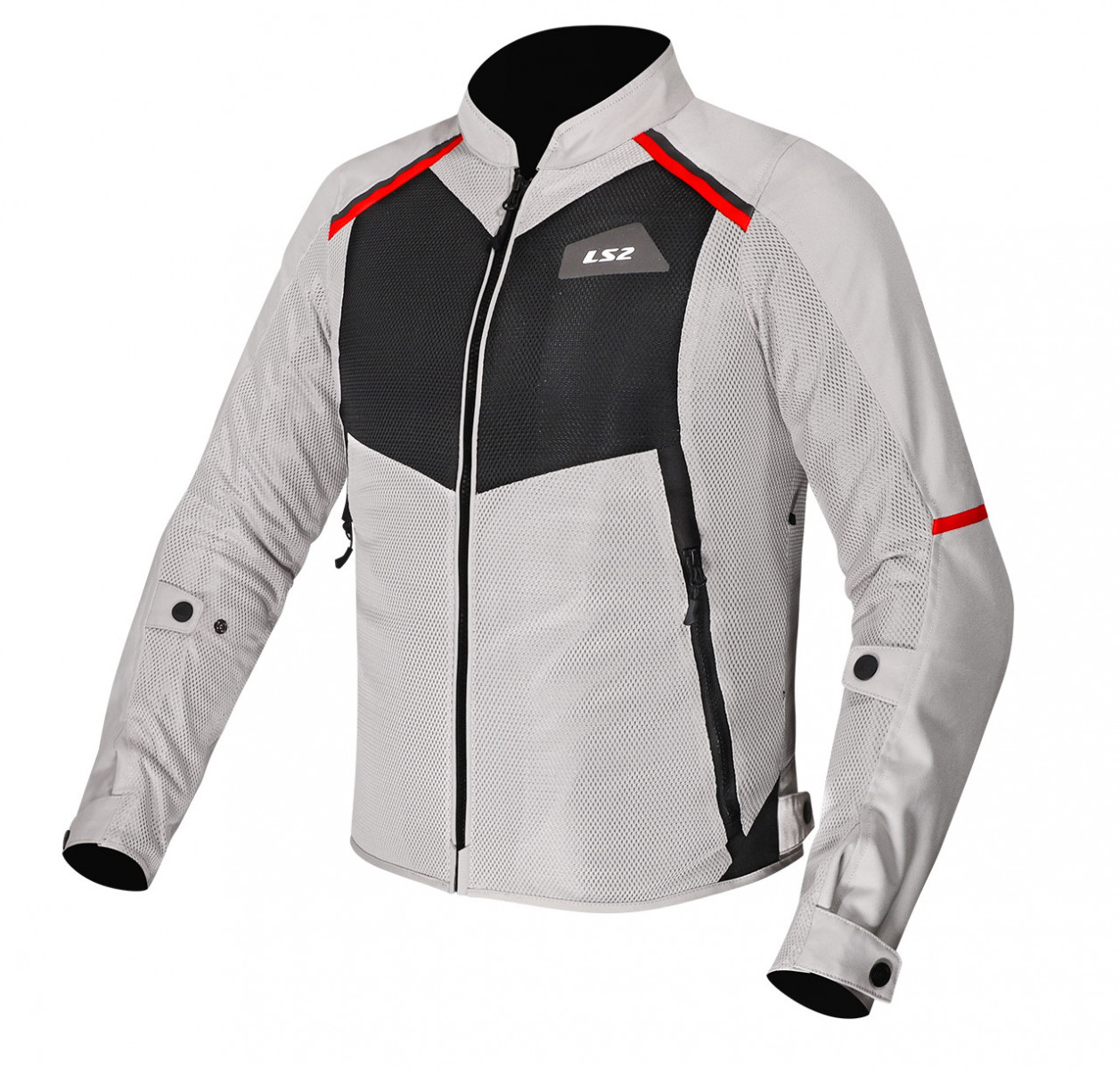 Ls2 Breeze Kadın Montu Gri-siyah-kırmızı