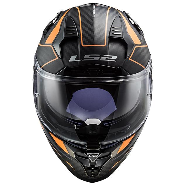Ls2 Challenger C Karbon Grıd Kapalı Kask Turuncu