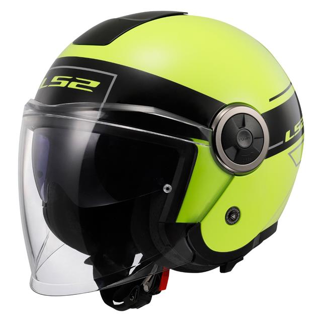Ls2 Classy Classıc Yarım Kask Siyah--neon Sarı