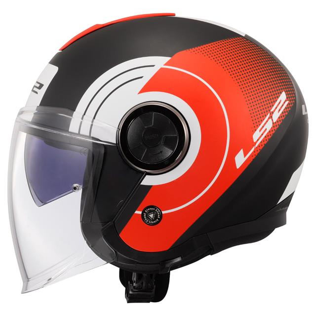 Ls2 Classy Dısko Yarım Kask Siyah-kırmızı-beyaz