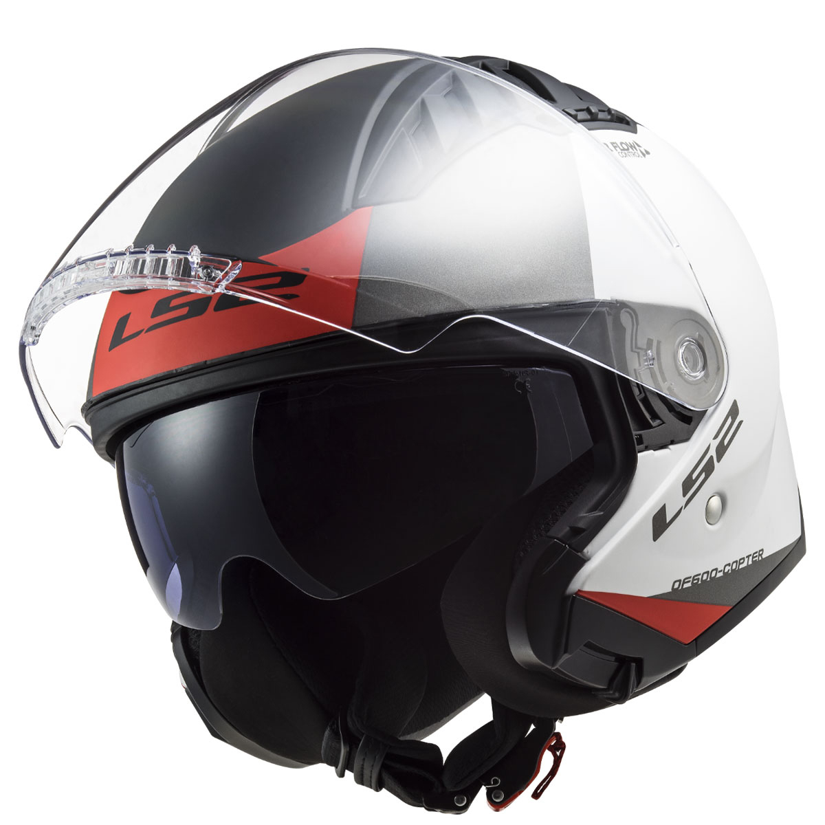 Ls2 Copter 2 Urbane Yarım Kask Mat Beyaz-kırmızı