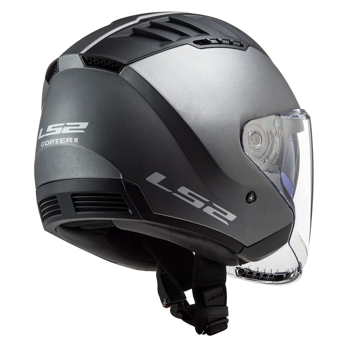 Ls2 Copter 2 Yarım Kask Mat Tıtanıum