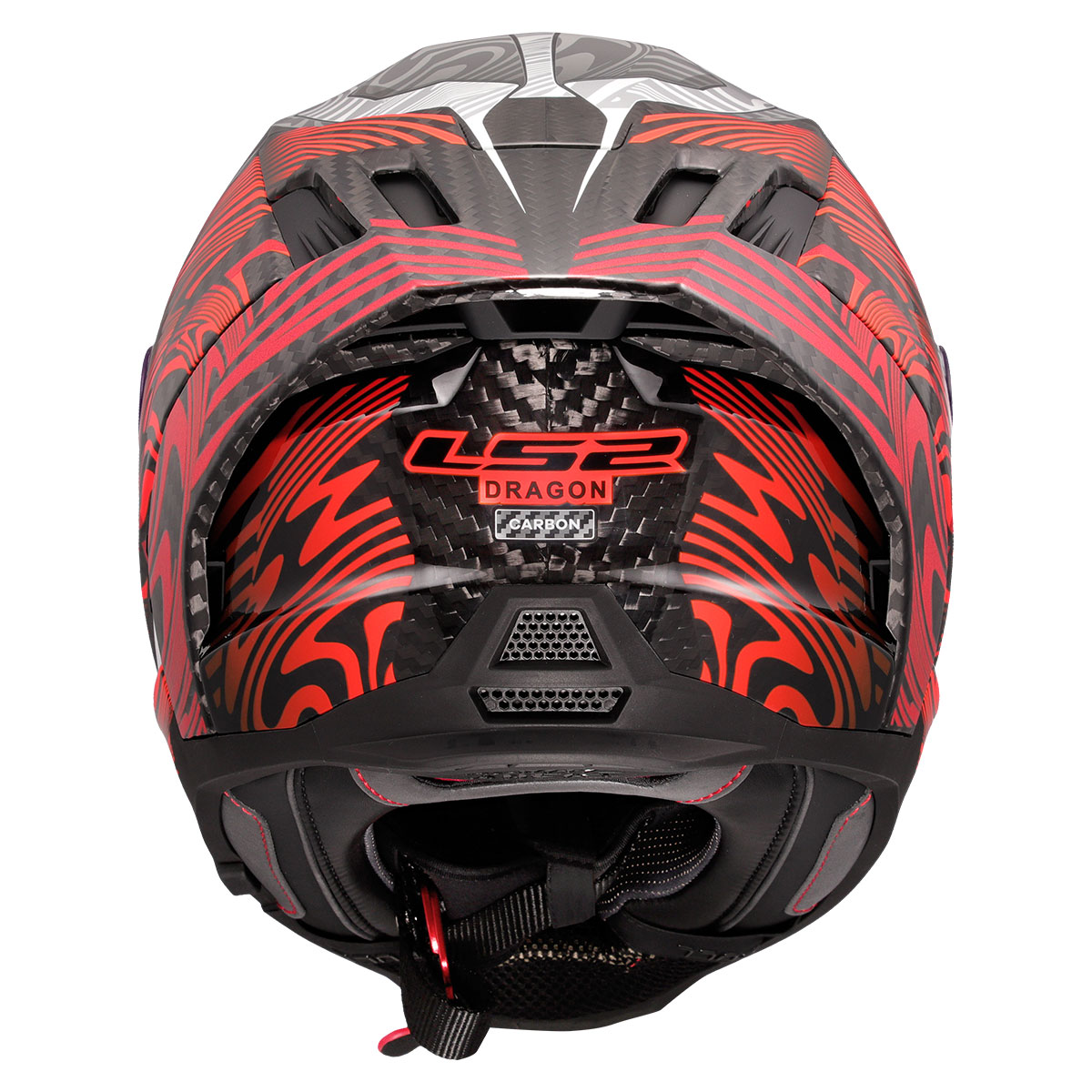 Ls2 Dragon Enthum Karbon Kapalı Kask Kırmızı