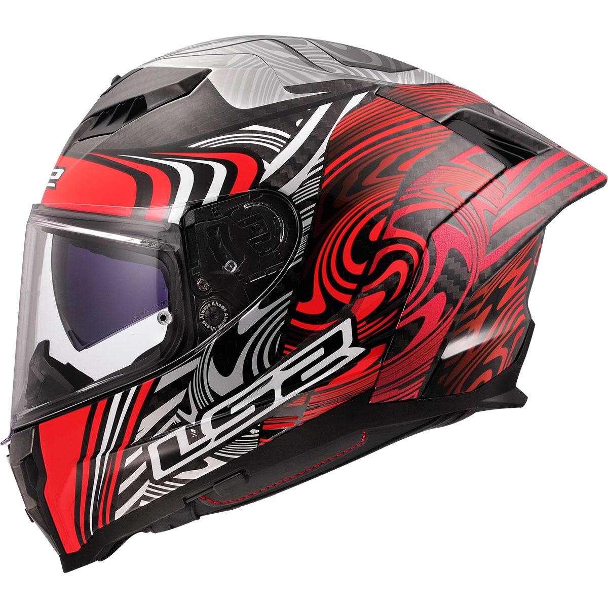 Ls2 Dragon Enthum Karbon Kapalı Kask Kırmızı