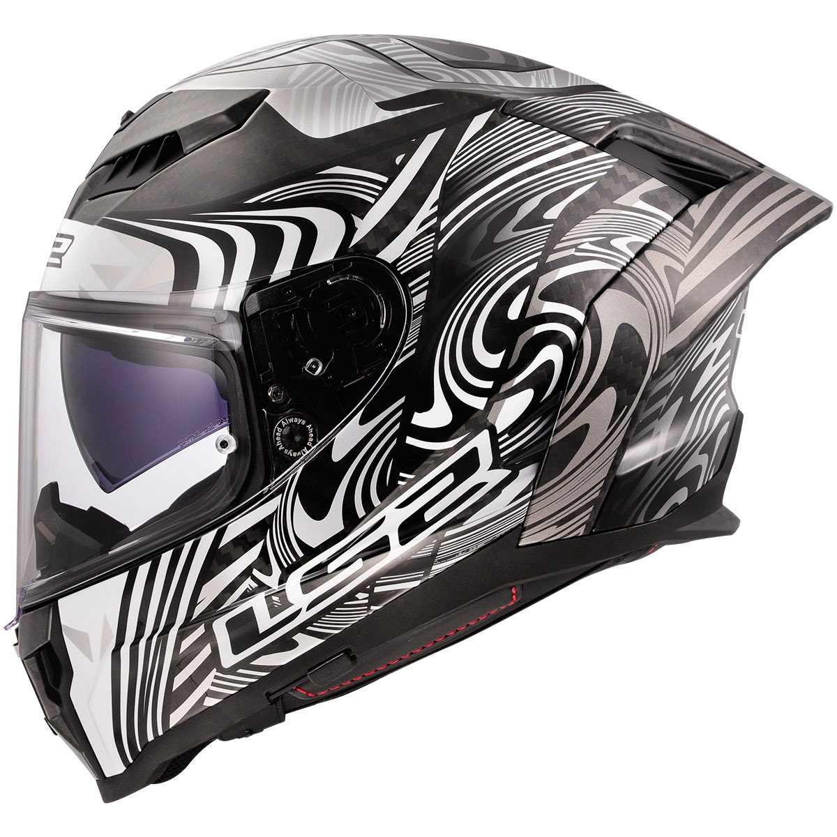 Ls2 Dragon Enthum Karbon Kapalı Kask Siyah Gri