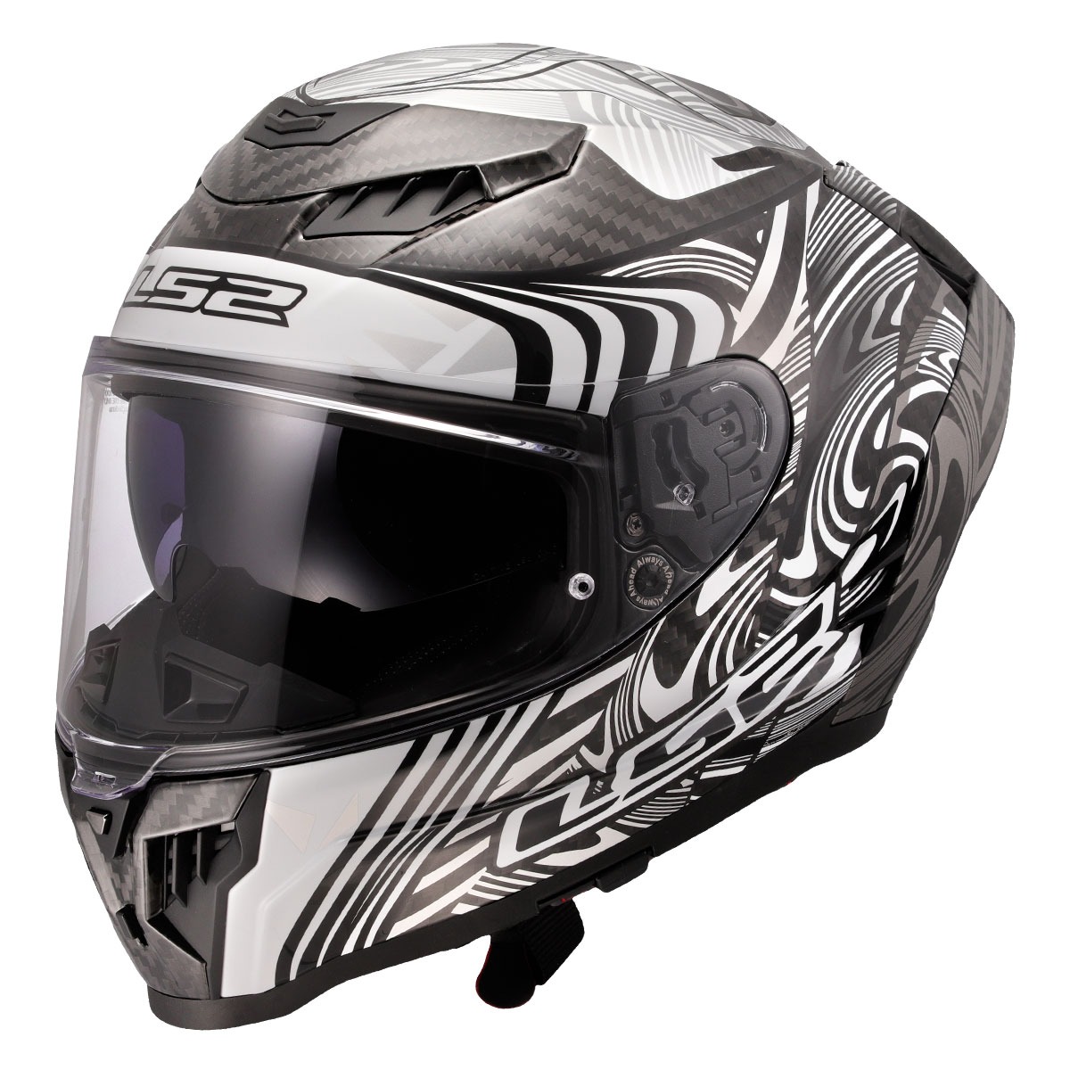 Ls2 Dragon Enthum Karbon Kapalı Kask Siyah Gri
