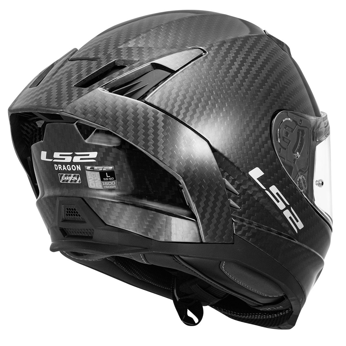 Ls2 Dragon Karbon Kapalı Kask Mat Siyah X-LARGE