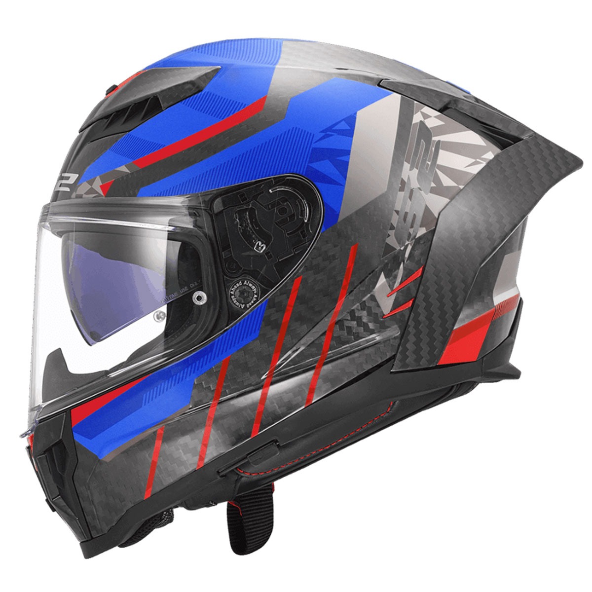 Ls2 Dragon Trax Karbon Kapalı Kask Mavi