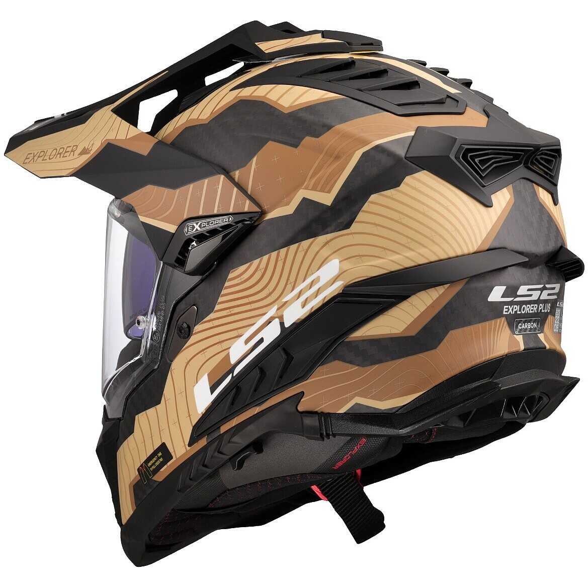 Ls2 Explorer C Karbon Trıck Mat Kahve Kum Kapalı Kask