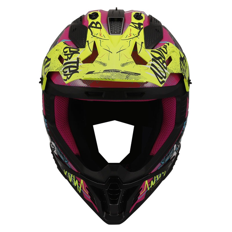 Ls2 Fast 2 Gorılla Cross Kask Mor Neon Sarı