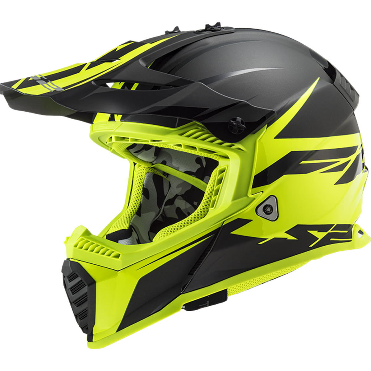 Ls2 Fast Evo Roar Kapalı Kask Mat Siyah-neon Sarı SMALL