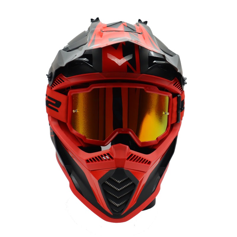 Ls2 Motokros Gözlük Charger Goggles İridyum Camlı Kırmızı