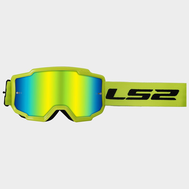 Ls2 Motokros Gözlük Charger Goggles İridyum Camlı Neon Sarı
