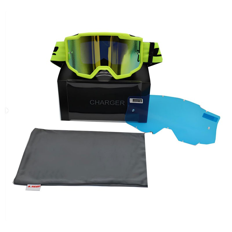 Ls2 Motokros Gözlük Charger Goggles İridyum Camlı Neon Sarı Ls2 Motokros Gözlük Charger Goggles İridyum Camlı Neon Sarı