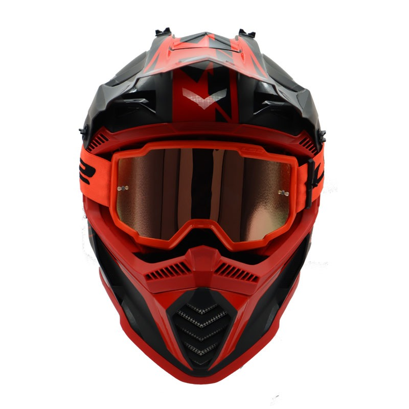 Ls2 Motokros Gözlük Charger Goggles İridyum Camlı Neon Turuncu