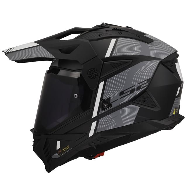 Ls2 Pıoneer 2 Hıll Kapalı Kask Mat Siyah-beyaz MEDIUM