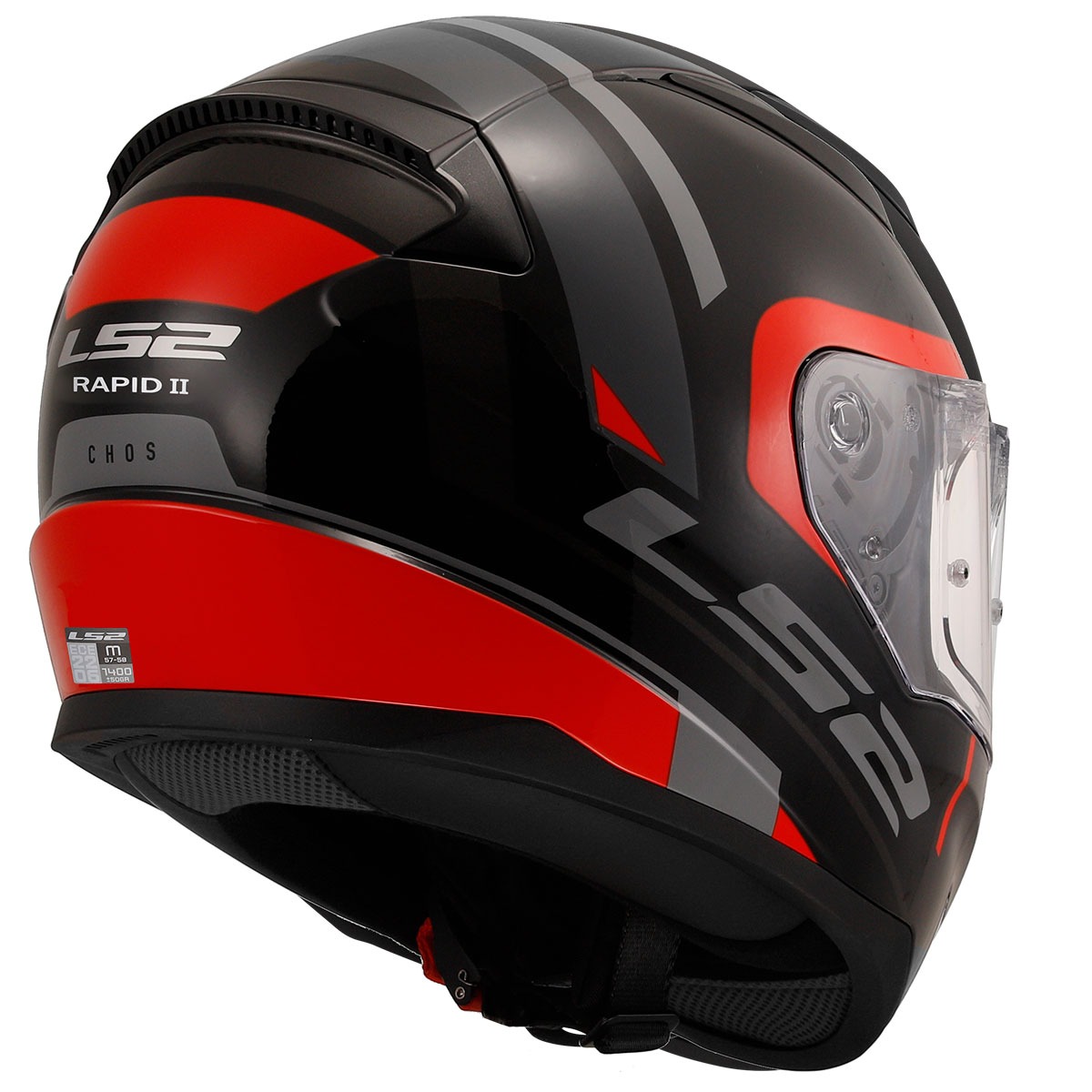 Ls2 Rapıd 2 Chos Siyah-kırmızı Kask X-LARGE