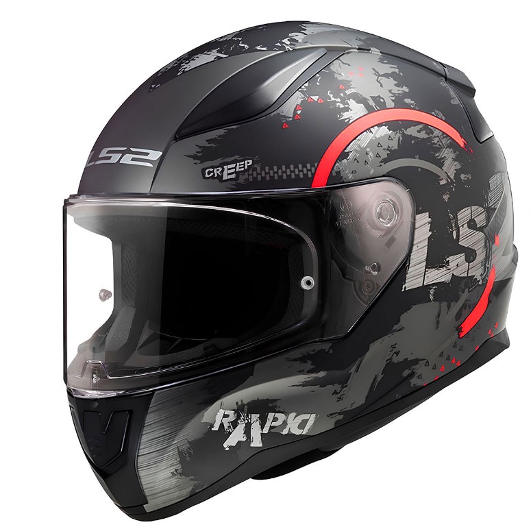 Ls2 Rapıd 2 Cırcle Kapalı Kask Mat Siyah - Kırmızı X-LARGE