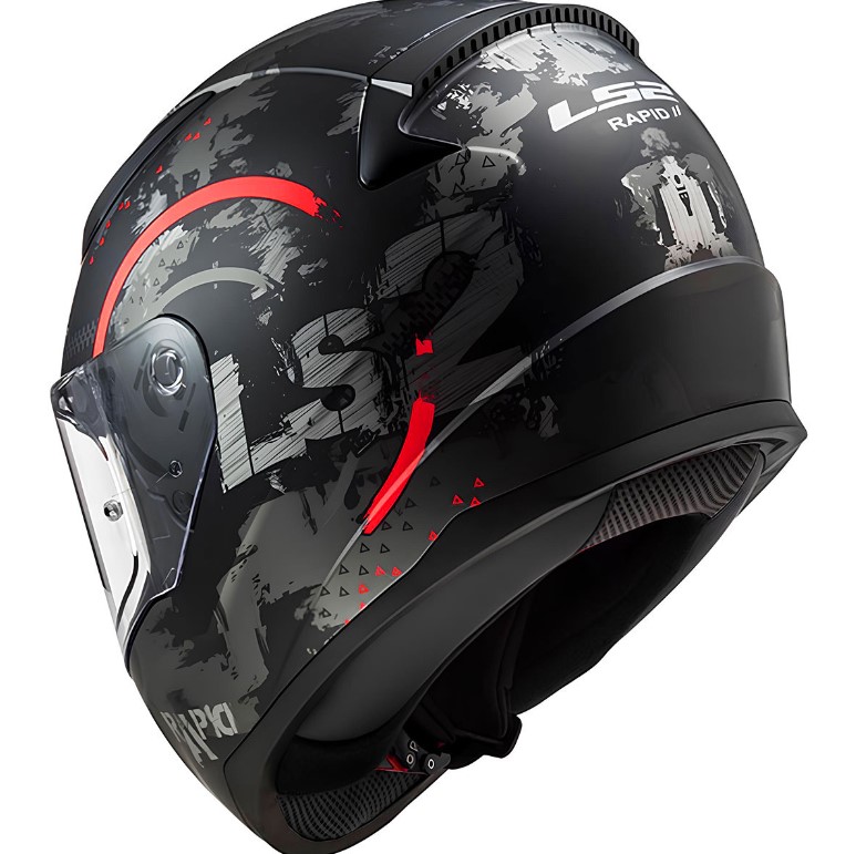 Ls2 Rapıd 2 Cırcle Kapalı Kask Mat Siyah - Kırmızı X-LARGE