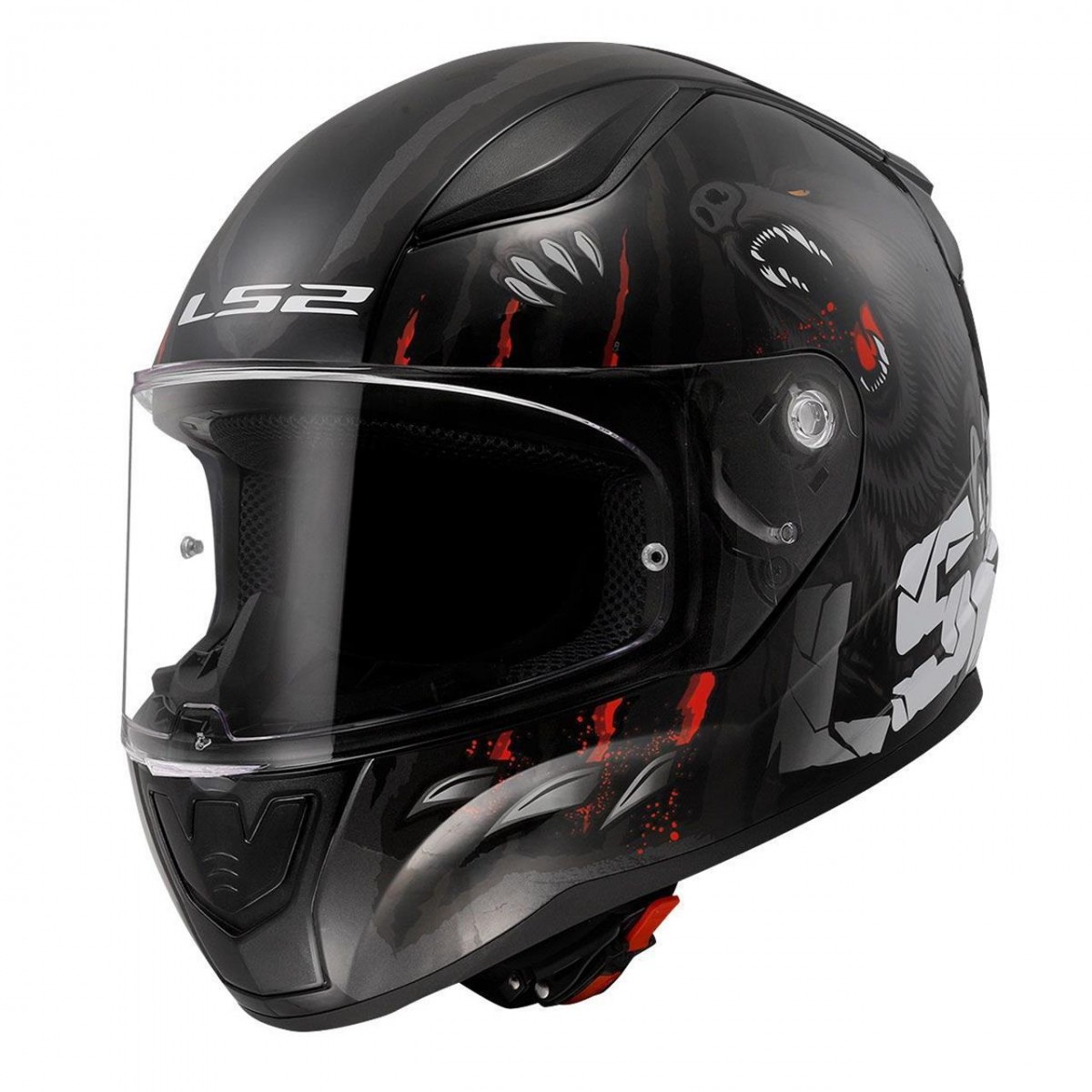 Ls2 Rapıd 2 Clawn Kapalı Kask Mat Siyah-gri-kırmızı