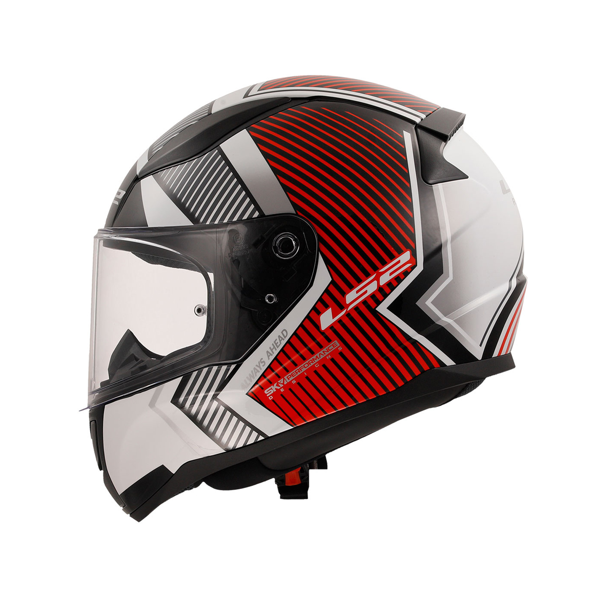 Ls2 Rapıd 2 Extra Kapalı Kask Beyaz - Kırmızı