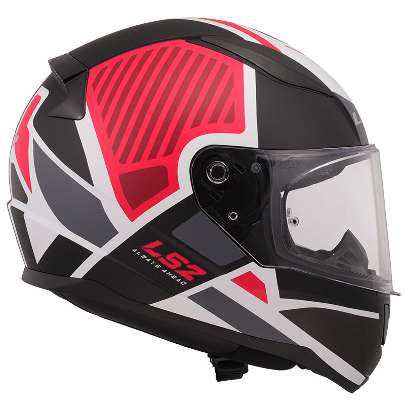 Ls2 Rapıd 2 Grıd Kapalı Kask Mat Siyah - Beyaz - Kırmızı
